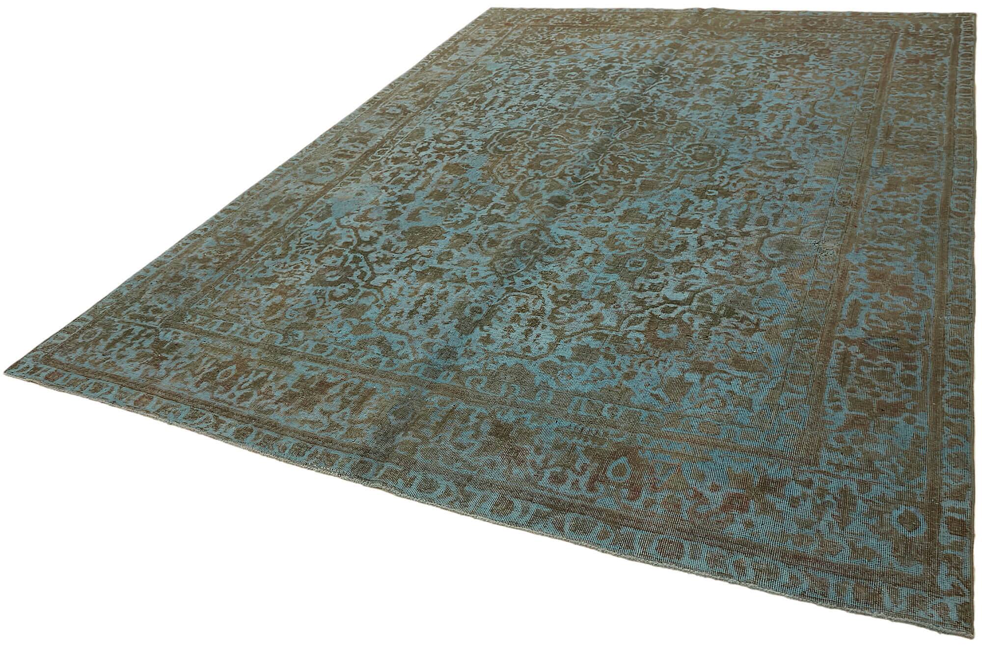 Handmade Oriental Contemporary 1980s 243 cm x 332 cm Blue Wool Carpet