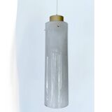 Large vintage glass pendant light, 60s