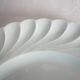Set of 8 white twisted porcelain dinner plates Limoges Haviland