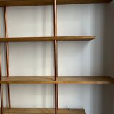 Oak and copper bookcase