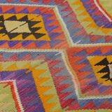 Anatolian handmade kilim rug 280 cm x 189 cm