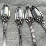 Service of 8 silver-plated metal moka spoons Boulenger