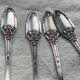 Service of 8 silver-plated metal moka spoons Boulenger