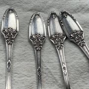 Service of 8 silver-plated metal moka spoons Boulenger