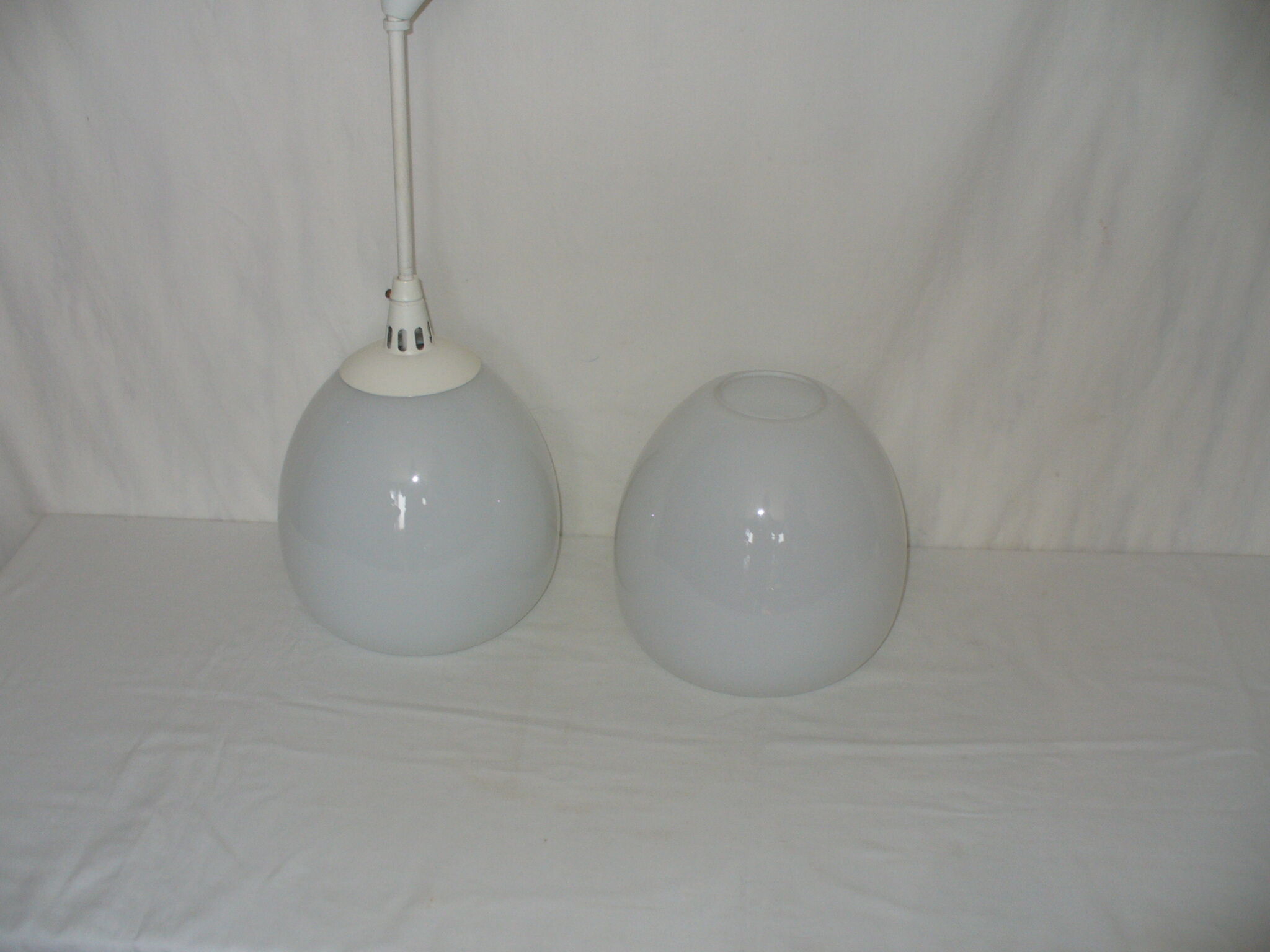 Pair of ceiling lights; Mazda chandelier of the 50s