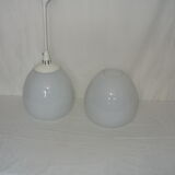 Pair of ceiling lights; Mazda chandelier of the 50s