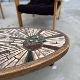 Vallauris oval ceramic coffee table