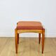 Edmund Homa stool orange brick boucle seat