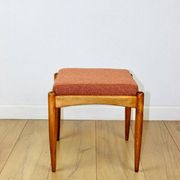 Tabouret Edmund Homa siège en bouclé orange brique
