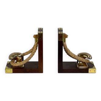 Vintage wooden and gold bookend