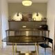 Belgo dining table chrome 1970s smoked glass