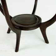 Italian round coffee table from the 1950s with a glass top, attributed to Carlo di Carli.