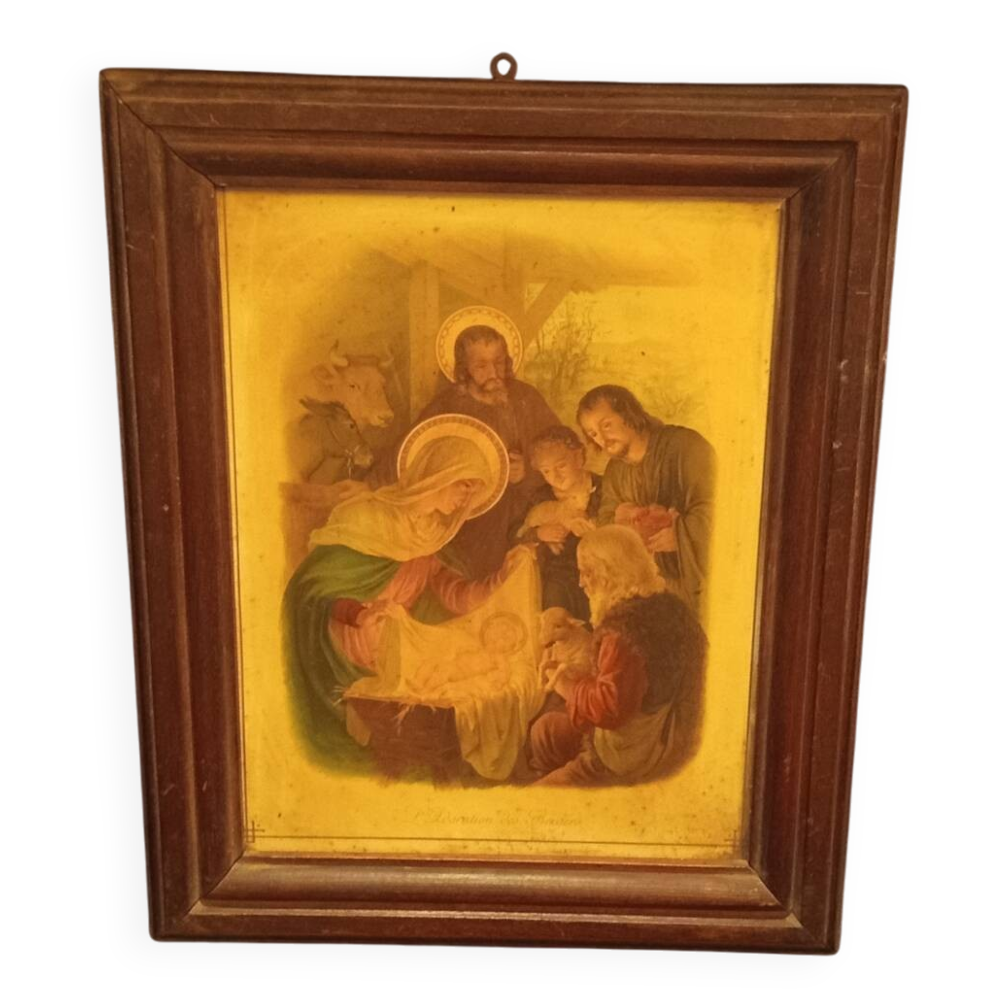 Gravure ancienne « L'Adoration des bergers » — Rare et authentique