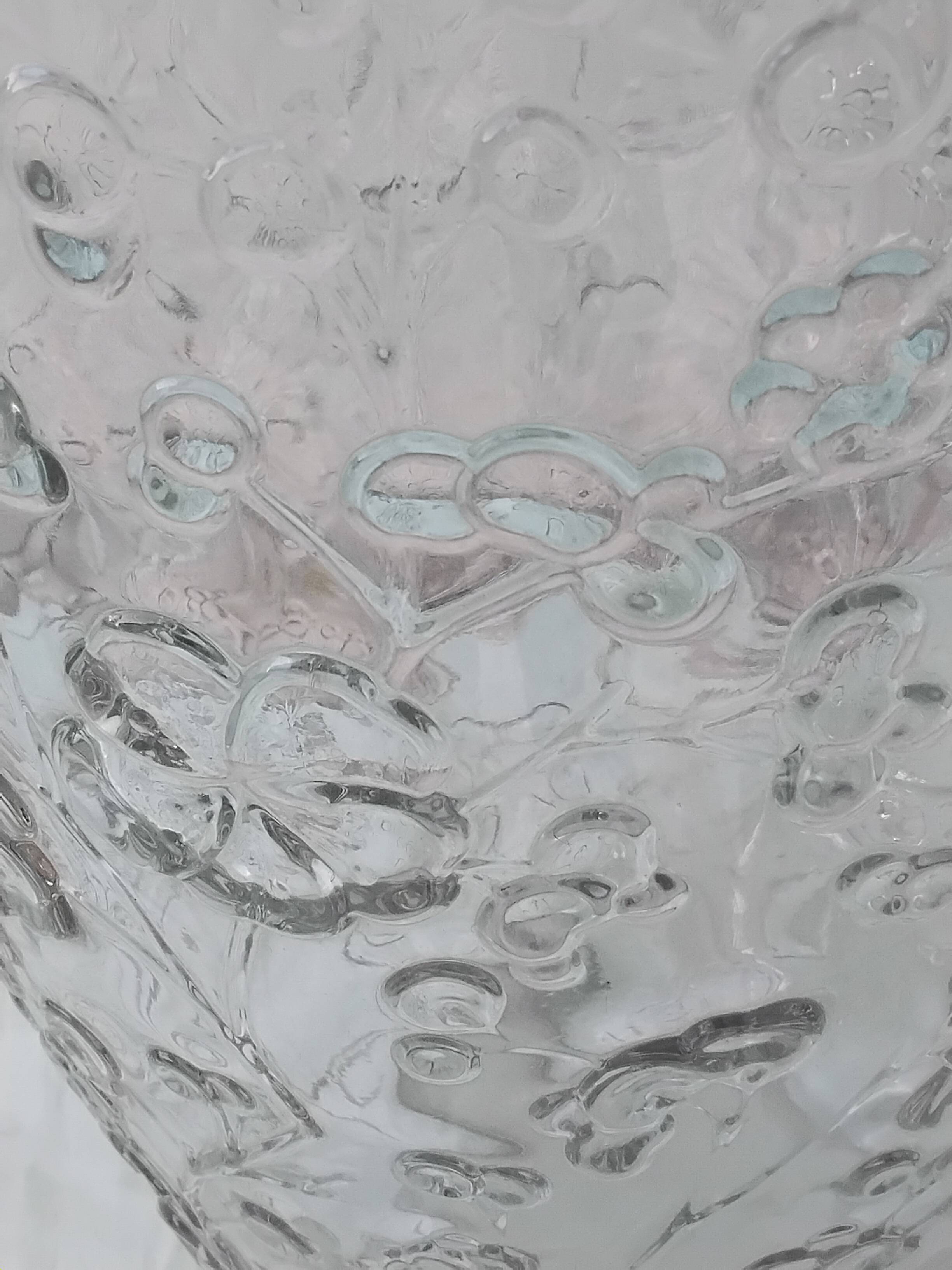 Moulded pressed glass vase