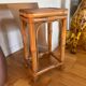 Vintage bamboo and rattan stool