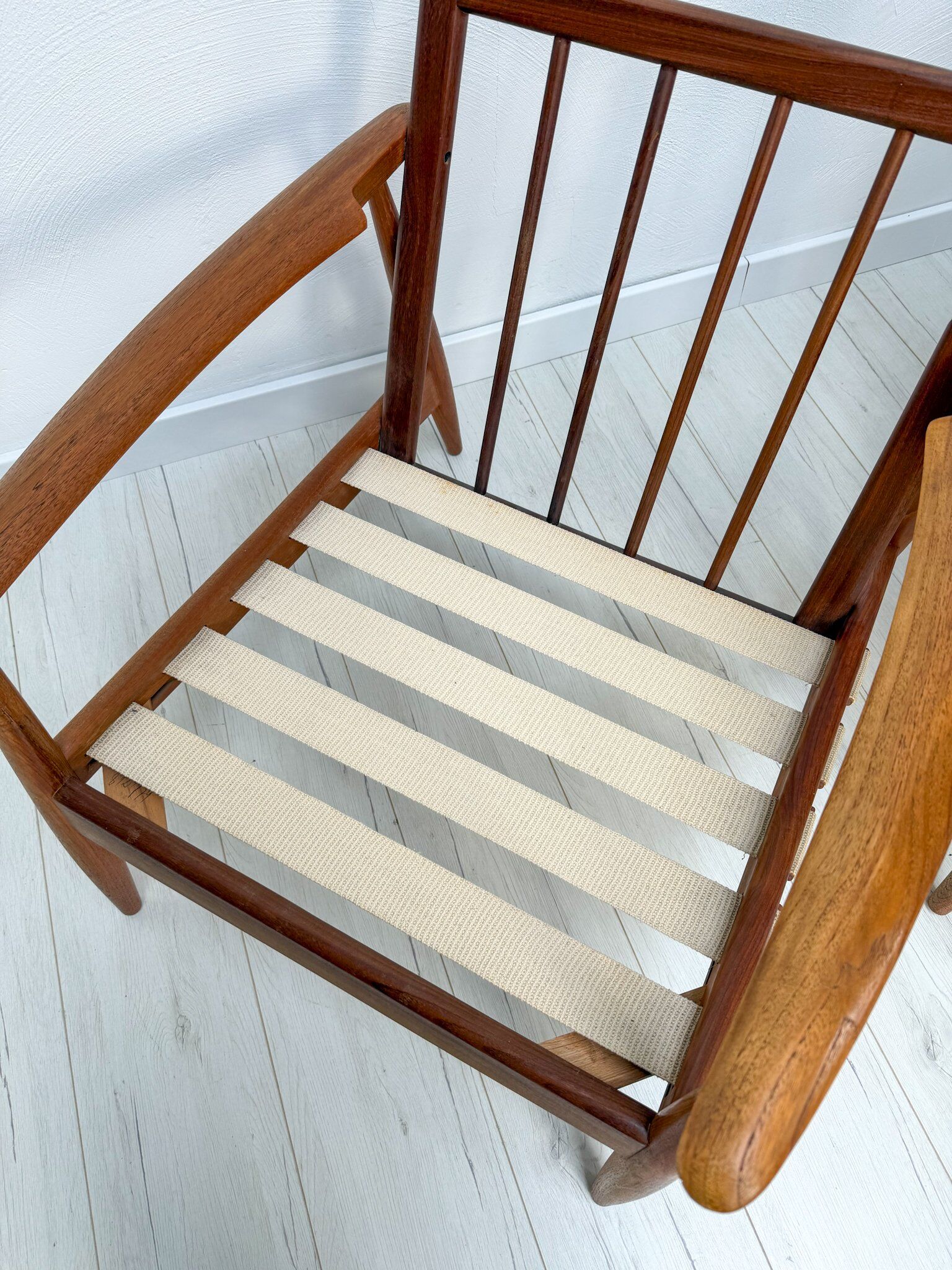 1960s vintage Danish mid-century teak armchair