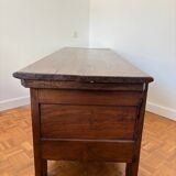 Grand coffre ancien en chêne massif – XIXe – belle patine d’origine