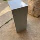 Grey metal industrial chest of drawers, 6 compact drawers, 1980s, utilitarian style.