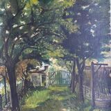 Paintings lot of 3 HST Landscapes Garden Pond early XX°