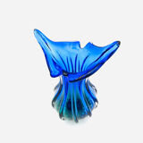Large Murano Sommerso Vase 33cm - Cobalt Blue & Emerald - 2.8kg