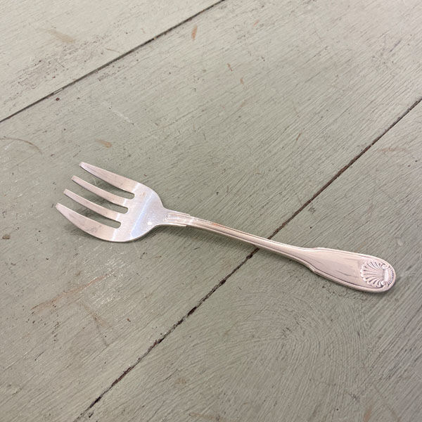 Serving fork, silver metal, Christofle