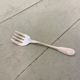 Serving fork, silver metal, Christofle