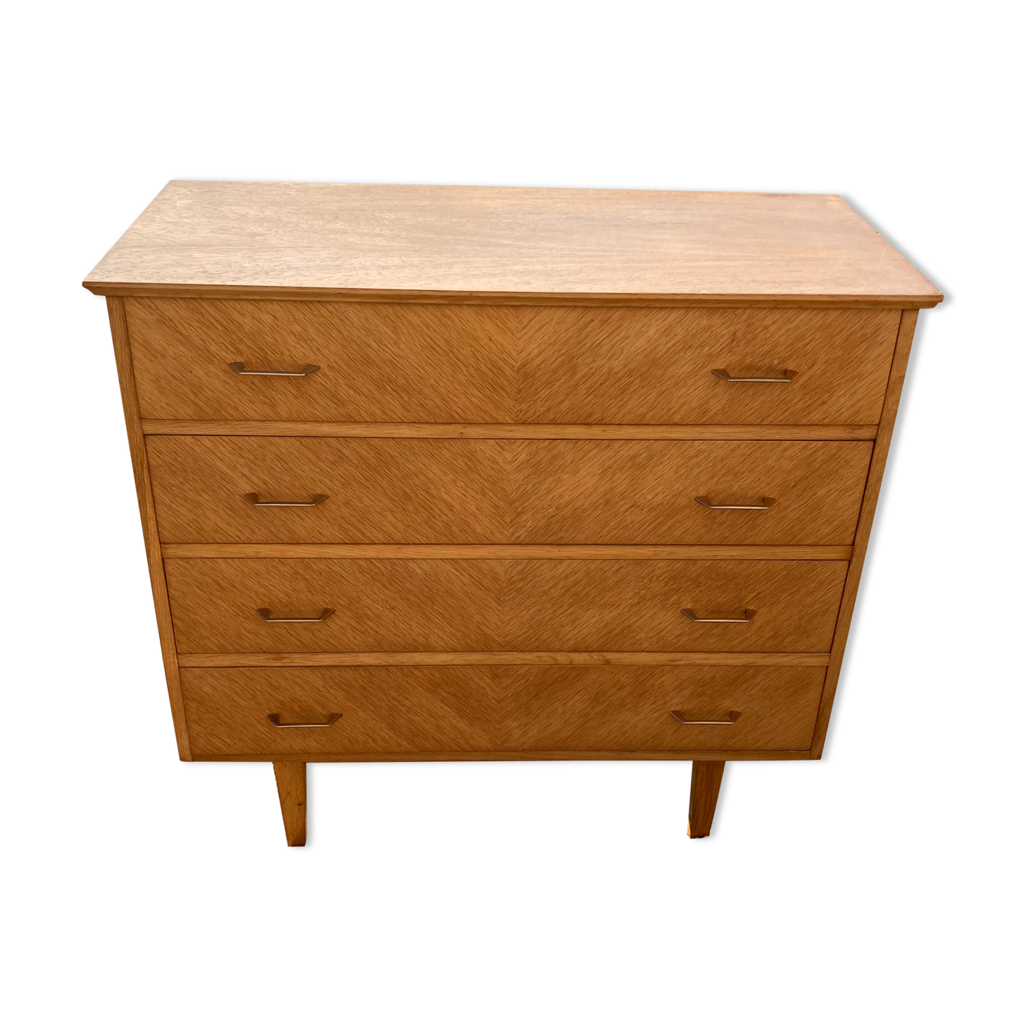 Vintage light oak chest of drawers
