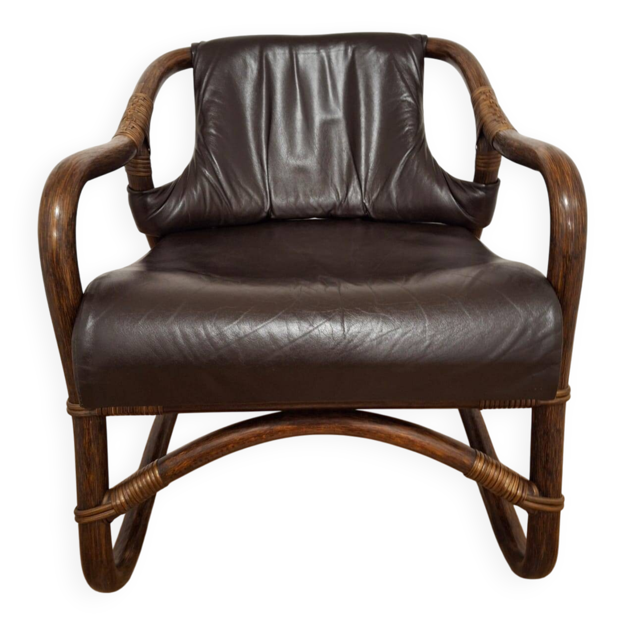 Vintage armchair in Manila style, Denmark, 1960s