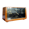 Vintage winding wooden table clock by Jantar Ussr, 1960