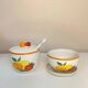 Ensemble vaisselle vintage – tasse avec coupelle & bocal à sucre