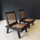 Low Modernist Folding Chairs by Pierre Jeanneret for Chandigarh, India, 1960s, Set of 2