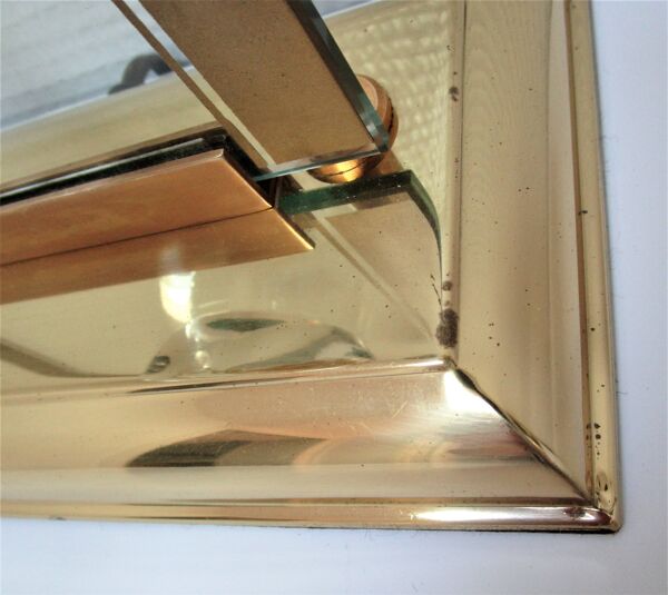 Lampe ''pomme'' le dauphin verre métal doré