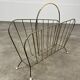 50s vintage gold metal magazine rack