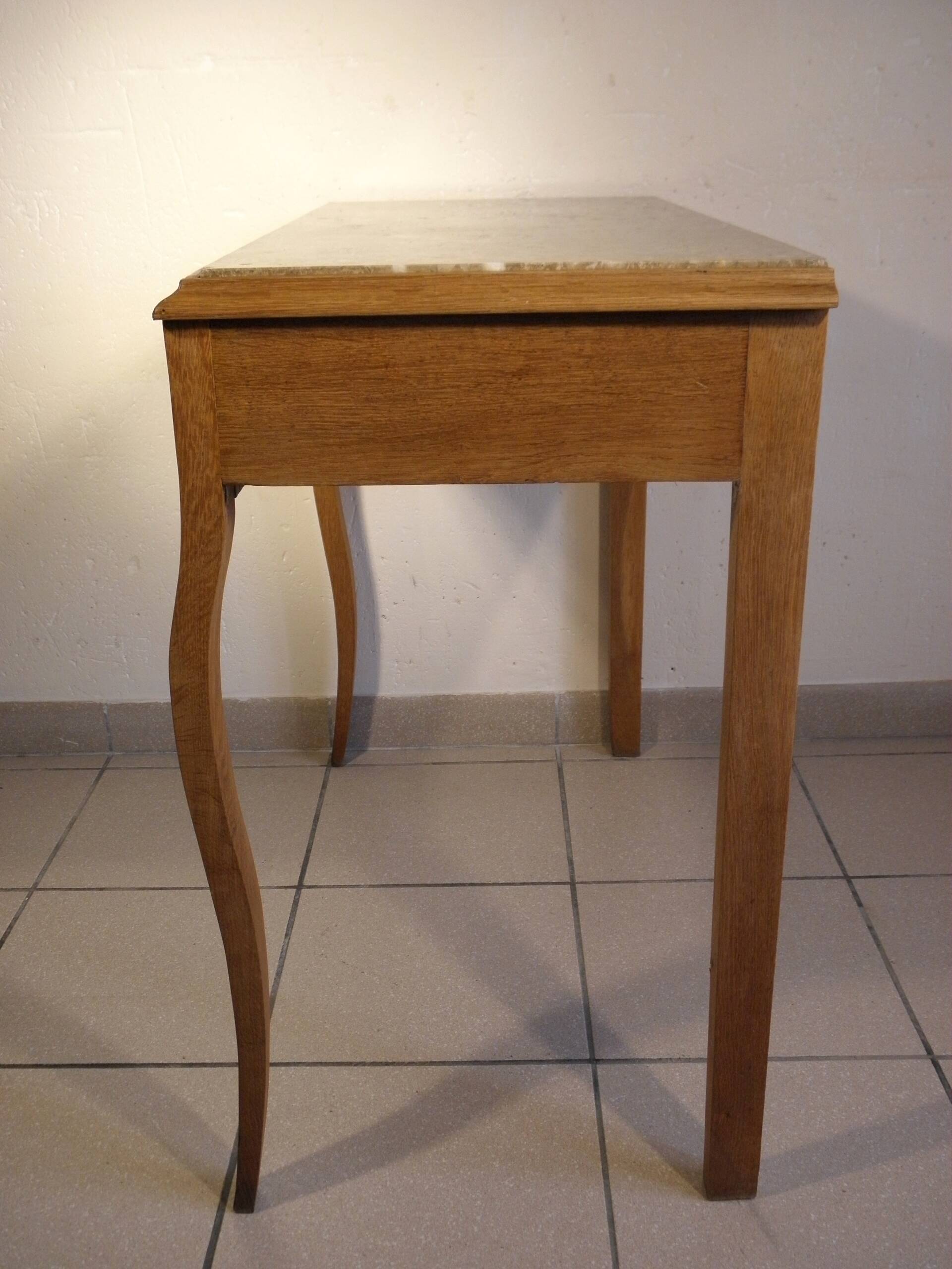 Console, desserte bois et marbre art deco - annees 30