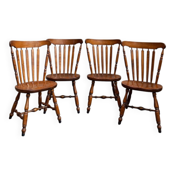 4 chaises western en hêtre