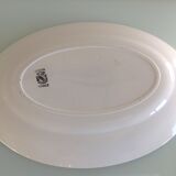 Oval dish décor baskets of roses by Digoin Sarreguemines / vintage 50s-60s