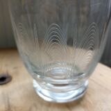 Glass carafe graphic patterns, vintage 1970s