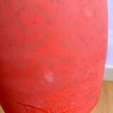 Antique Art Deco wrought iron lustre with 3 tulips in pâte de verre signed Delatte.