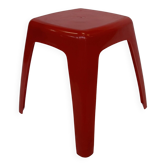 Tabouret en plastique rouge Space Age, du milieu XXème