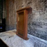 Armoire murale vintage / mini vitrine / armoire murale : verre & bois