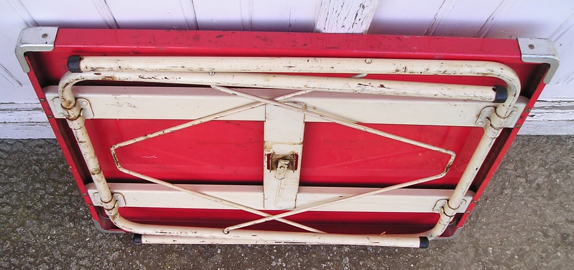 Small folding camping SOUPLEX, vintage 60s metal table