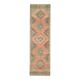Tapis couloir vintage turc Oushak fait main en laine et coton orange des années 1970 112x402