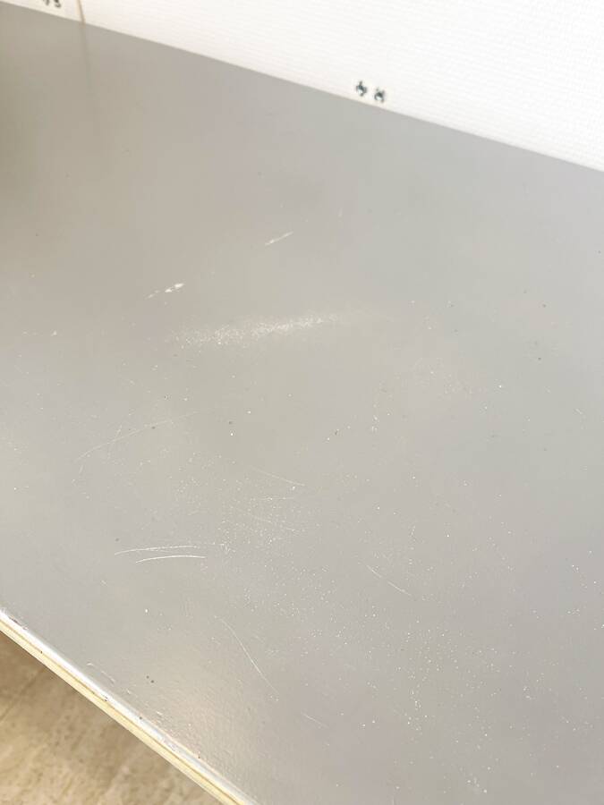 Casala grey desk – 1970s modernist design