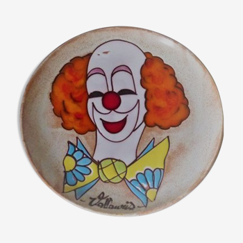 Plate In Grès Vallauris clown