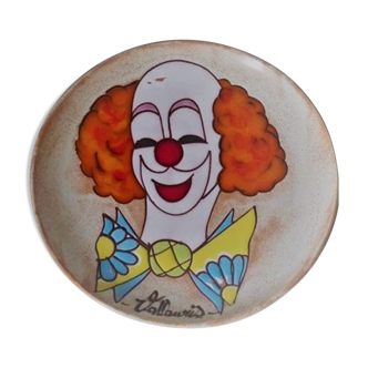 Plate In Grès Vallauris clown