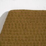 Chair in wood and ochre fabric, c.1960