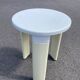 Tabouret blanc et beige Tatay 1960