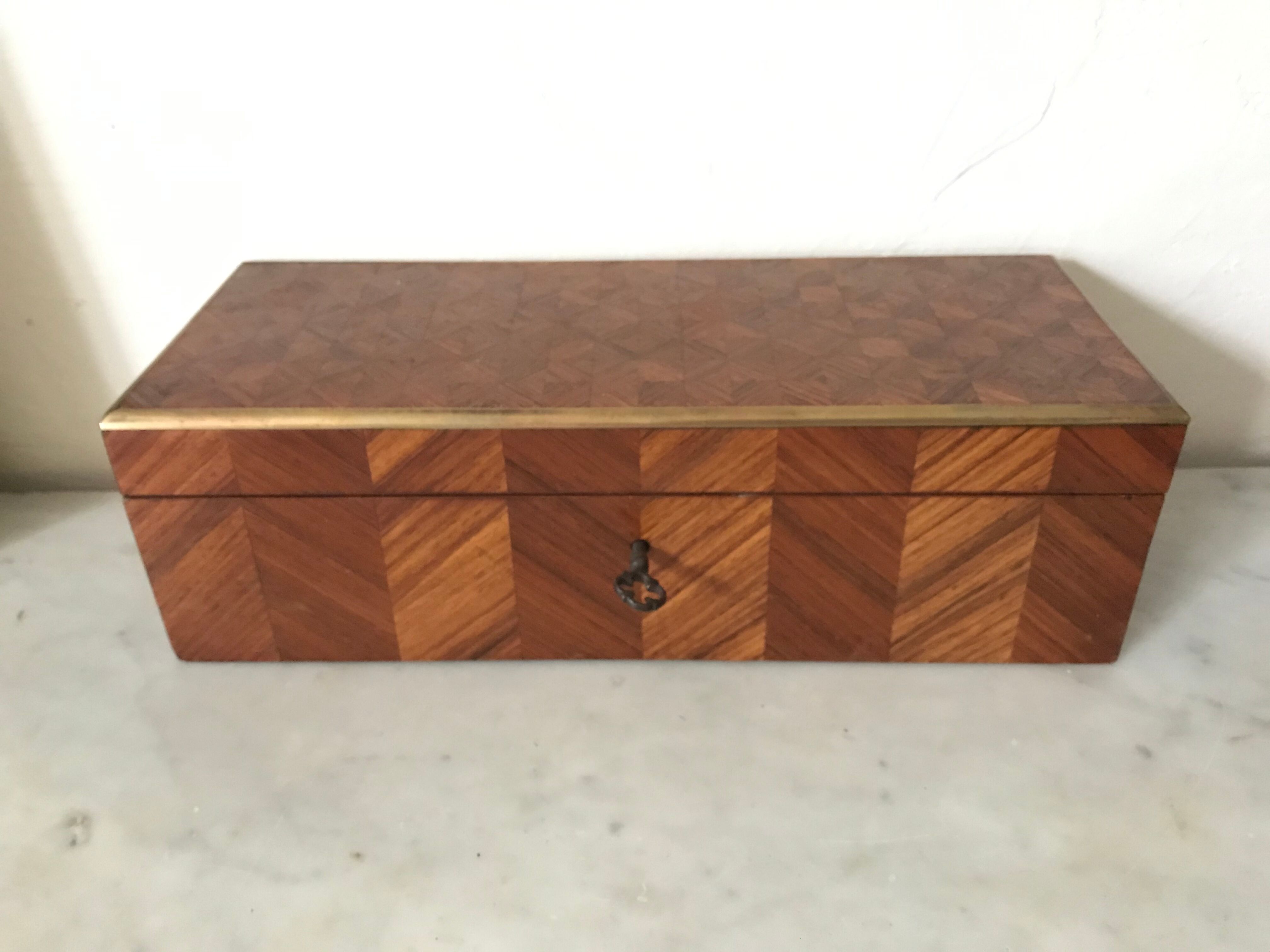 19th century marked wooden box