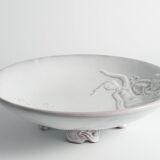 Art Deco White Earthenware Mermaid Bowl "300" by Mari Simmulson for Upsala-Ekeby
