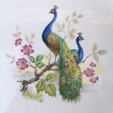 Plat à gâteau modèle "paons"